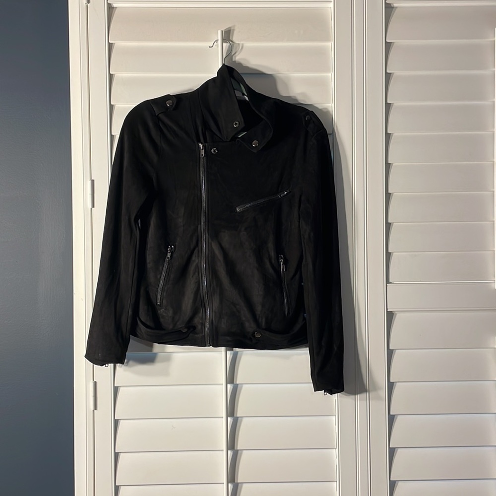 FAUX SUEDE MOTO JACKET - Picture 2 of 4